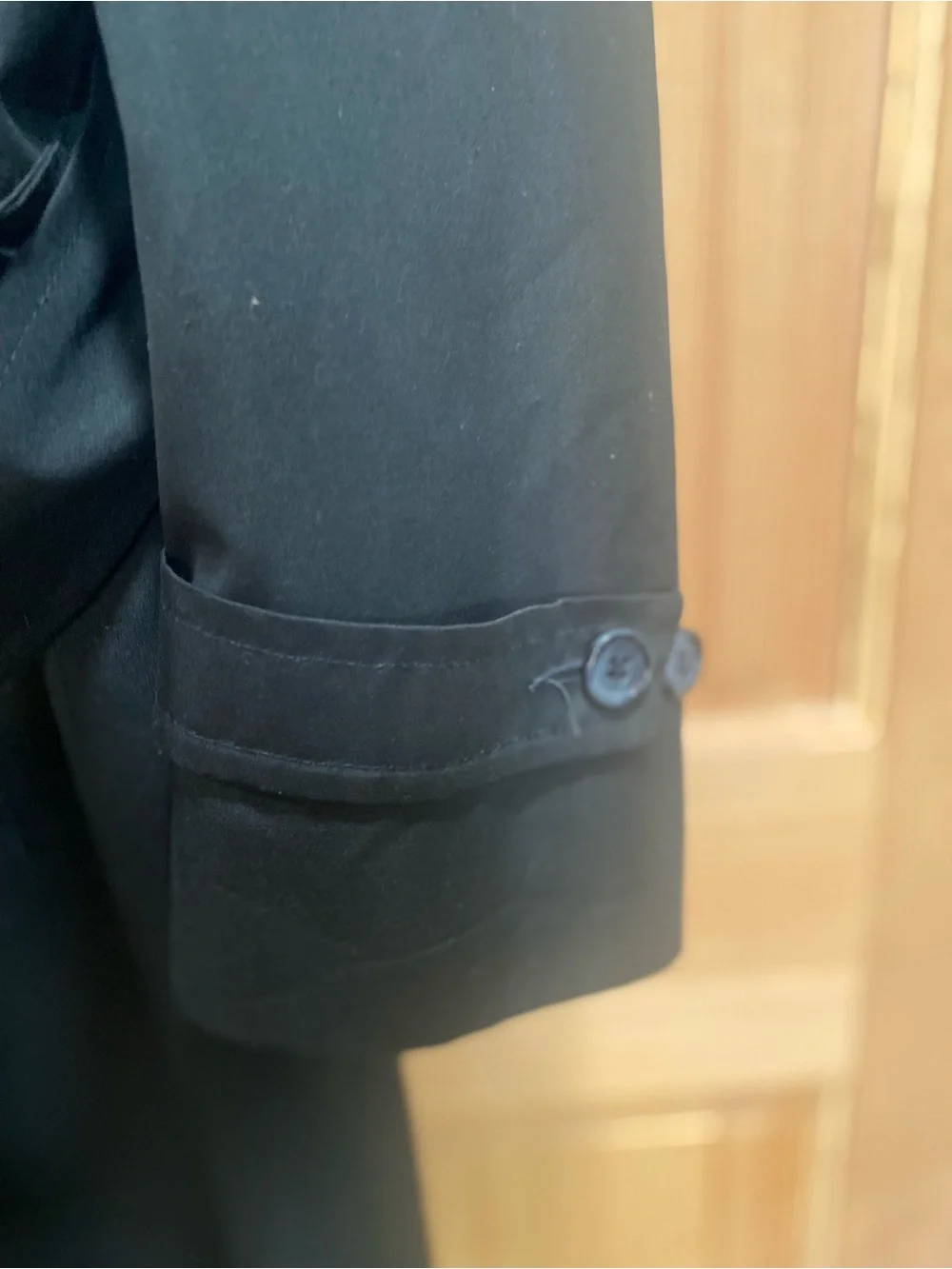 London Fog Men's Black Double-Breasted Belted Trench Coat